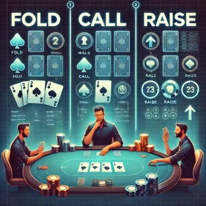 Poker Online : Mengenal Aksi Dasar Poker: Fold, Call, Raise