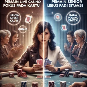 Live Casino : Pemain Pemula Fokus pada Kartu — Pemain Senior Fokus pada Situasi