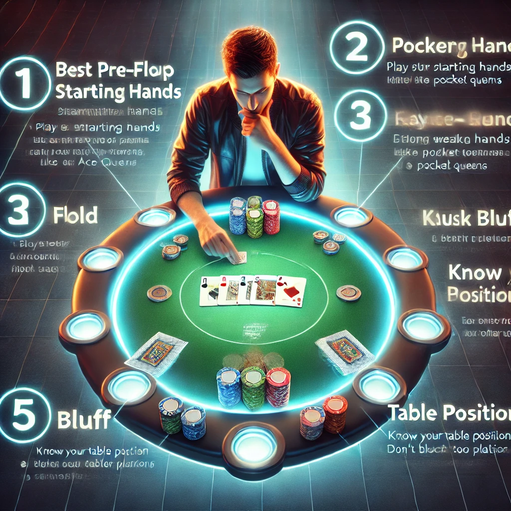 Strategi Pre-Flop Terbaik untuk Pemula Poker Online