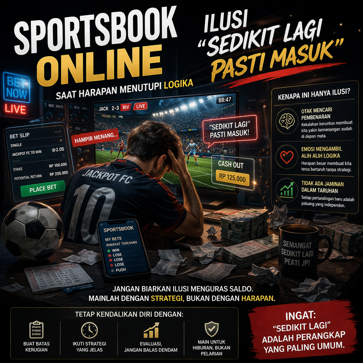 Sportsbook Online dan Ilusi “Sedikit Lagi Pasti Masuk”