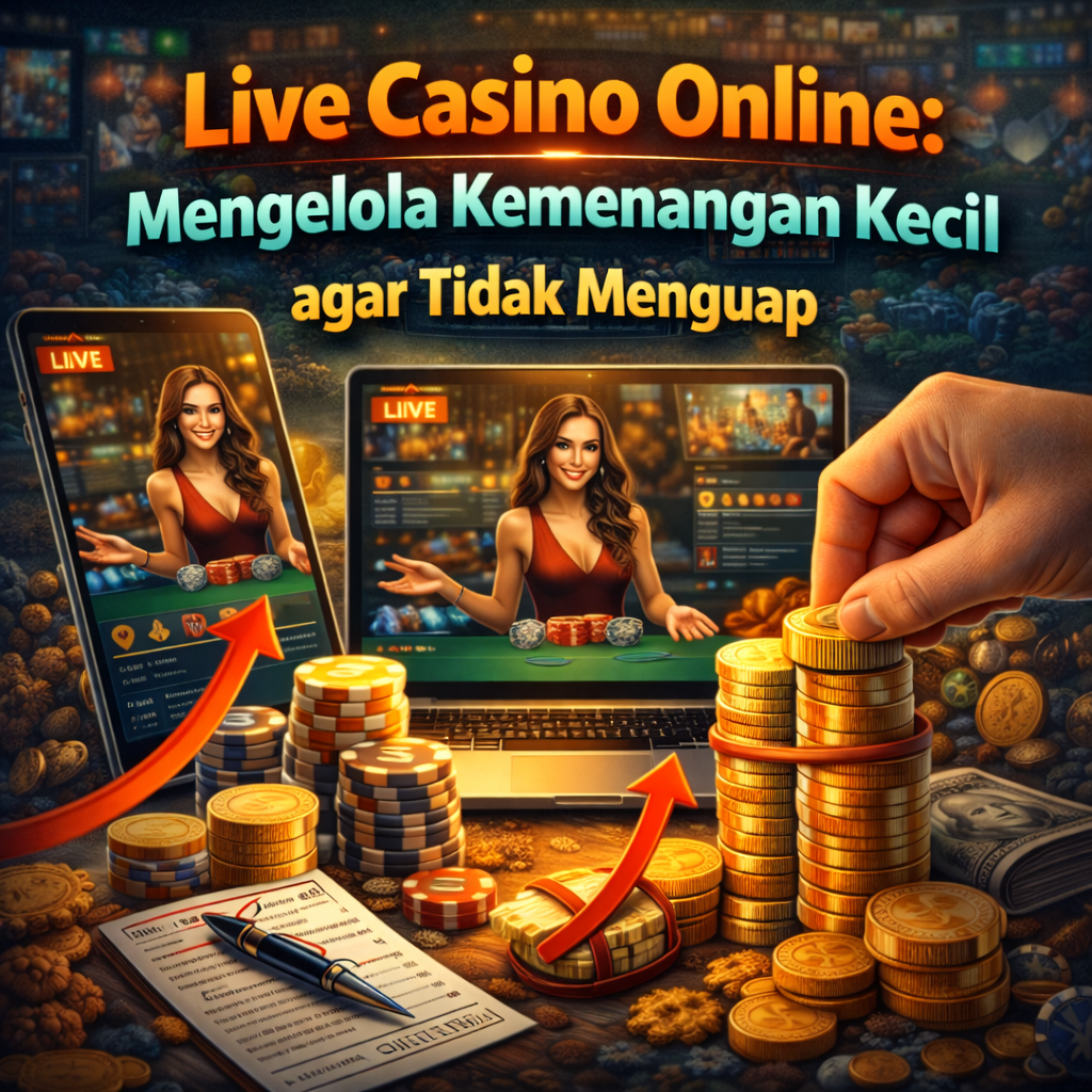 Live Casino Online: Mengelola Kemenangan Kecil agar Tidak Menguap